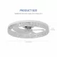 Modern Acrylic Ceiling Fan Light with Remote Control, Dimmable LED Chandelier, 6-Speed Adjustable, Quiet Motor, Flush Mount Design for Living Room, Bedroom, Dining Room Modern Acrylic Ceiling Fan Light with Remote Control, Dimmable LED Chandelier, 6-Speed Adjustable, Quiet Motor, Flush Mount Design for Living Room, Bedroom, Dining Room
