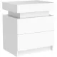 Modern white Nightstand With 2 Storage Drawers,Led Lights, End Table For Bedroom Furniture Modern white Nightstand With 2 Storage Drawers,Led Lights, End Table For Bedroom Furniture