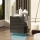 Nightstand with 3 Storage Drawers,Led Lights, End Table for Bedroom Furniture Nightstand with 3 Storage Drawers,Led Lights, End Table for Bedroom Furniture