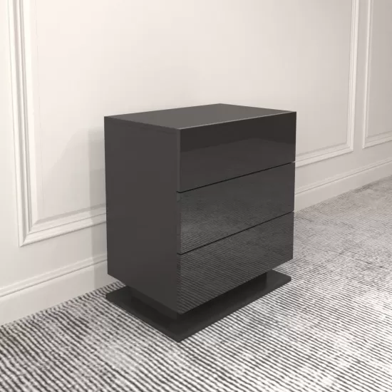 Nightstand with 3 Storage Drawers,Led Lights, End Table for Bedroom Furniture Nightstand with 3 Storage Drawers,Led Lights, End Table for Bedroom Furniture