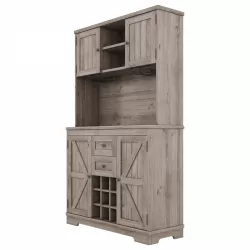 Coffee Bar Cabinet Kitchen Cabinet with Storage, Farmhouse Wine Cabinet with Drawers shelves and cabinets, Buffet Cabinet Wine & Glass Racks for Dining Room, Kitchen, Oak Coffee Bar Cabinet Kitchen Cabinet with Storage, Farmhouse Wine Cabinet with Drawers shelves and cabinets, Buffet Cabinet Wine & Glass Racks for Dining Room, Kitchen, Oak