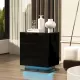 Nightstand with 3 Storage Drawers,Led Lights, End Table for Bedroom Furniture Nightstand with 3 Storage Drawers,Led Lights, End Table for Bedroom Furniture
