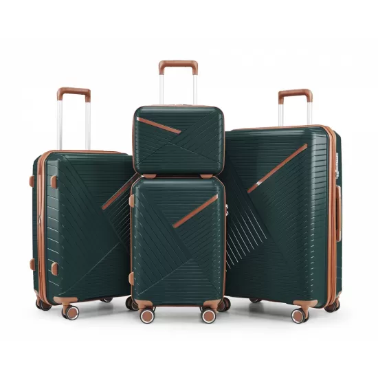 Luggage Sets 4 Piece(14/20/24/28), Expandable Lightweight Suitcase with 4 Double 360 Degrees Mute Spinner Wheels PP Materials Durable TSA Lock Travel Luggage Luggage Sets 4 Piece(14/20/24/28), Expandable Lightweight Suitcase with 4 Double 360 Degrees Mute Spinner Wheels PP Materials Durable TSA Lock Travel Luggage