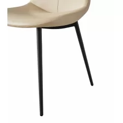 Dining Chair set of 2 with High Backs Mid Century Modern Kitchen & Dining Room Chairs PU Faux Leather Upholstered sillas de comedor Comfortable Large Padded Accent Chair with Metal Legs Dining Chair set of 2 with High Backs Mid Century Modern Kitchen & Dining Room Chairs PU Faux Leather Upholstered sillas de comedor Comfortable Large Padded Accent Chair with Metal Legs