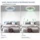 Modern Acrylic Ceiling Fan Light with Remote Control, Dimmable LED Chandelier, 6-Speed Adjustable, Quiet Motor, Flush Mount Design for Living Room, Bedroom, Dining Room Modern Acrylic Ceiling Fan Light with Remote Control, Dimmable LED Chandelier, 6-Speed Adjustable, Quiet Motor, Flush Mount Design for Living Room, Bedroom, Dining Room