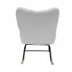 Modern Rocking Chair,Teddy Fabric Chair with High Backrest,Rocking Accent Chairs for Nursery,Living Room,Bedroom(White) Modern Rocking Chair,Teddy Fabric Chair with High Backrest,Rocking Accent Chairs for Nursery,Living Room,Bedroom(White)