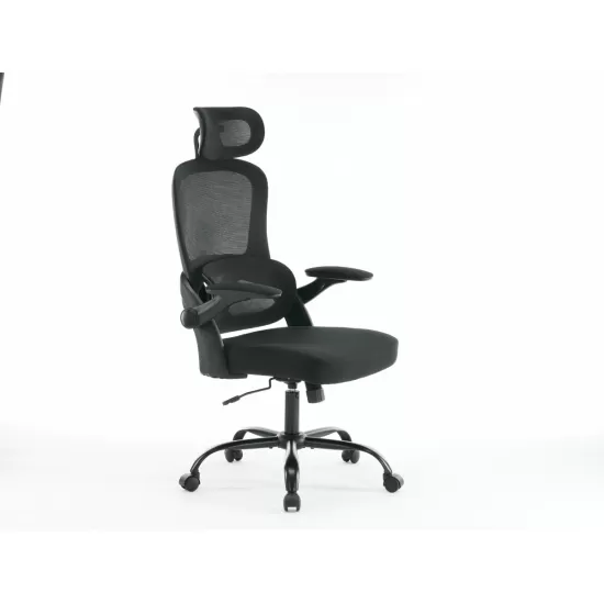 Ergonomic Mesh Office Chair, High Back Desk Chair with 3D Armrests, Up&Down Lumbar Support, Swivel Computer Task Chair with Adjustable 2D Headrest, Tilt Function Black Ergonomic Mesh Office Chair, High Back Desk Chair with 3D Armrests, Up&Down Lumbar Support, Swivel Computer Task Chair with Adjustable 2D Headrest, Tilt Function Black