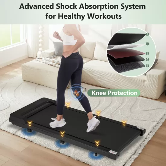 NEW RELEASE 8.10 Walking Pad Under Desk Treadmill for Home Office -2.5HP Walking Treadmill 0.6-4MPH 300LBS Capacity Treadmill for Walking Running Remote Control Batterys NEW RELEASE 8.10 Walking Pad Under Desk Treadmill for Home Office -2.5HP Walking Treadmill 0.6-4MPH 300LBS Capacity Treadmill for Walking Running Remote Control Batterys