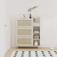 Natural Bohemia Style Shoe Cabinet, Shoe Rack Cabinet with 3 Rattan Flip Drawers,3 Square Shelves and 1 Storage Drawer, Shoe Organizer with Mulit Storage Space and Hooks for Hallway, Entryway, White Natural Bohemia Style Shoe Cabinet, Shoe Rack Cabinet with 3 Rattan Flip Drawers,3 Square Shelves and 1 Storage Drawer, Shoe Organizer with Mulit Storage Space and Hooks for Hallway, Entryway, White