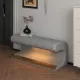 Entryway Bench Leather Upholstered Ottoman with LED sensor light for living room ,bedroom,end of bed Entryway Bench Leather Upholstered Ottoman with LED sensor light for living room ,bedroom,end of bed