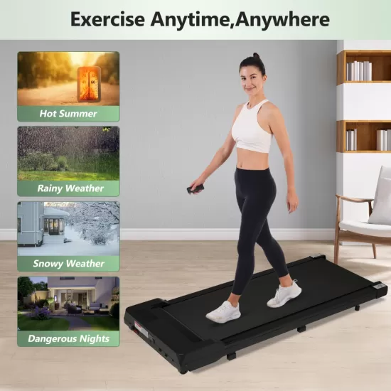 NEW RELEASE 8.10 Walking Pad Under Desk Treadmill for Home Office -2.5HP Walking Treadmill 0.6-4MPH 300LBS Capacity Treadmill for Walking Running Remote Control Batterys NEW RELEASE 8.10 Walking Pad Under Desk Treadmill for Home Office -2.5HP Walking Treadmill 0.6-4MPH 300LBS Capacity Treadmill for Walking Running Remote Control Batterys