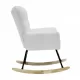 Modern Rocking Chair,Teddy Fabric Chair with High Backrest,Rocking Accent Chairs for Nursery,Living Room,Bedroom(White) Modern Rocking Chair,Teddy Fabric Chair with High Backrest,Rocking Accent Chairs for Nursery,Living Room,Bedroom(White)