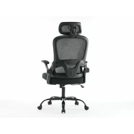 Ergonomic Mesh Office Chair, High Back Desk Chair with 3D Armrests, Up&Down Lumbar Support, Swivel Computer Task Chair with Adjustable 2D Headrest, Tilt Function Black Ergonomic Mesh Office Chair, High Back Desk Chair with 3D Armrests, Up&Down Lumbar Support, Swivel Computer Task Chair with Adjustable 2D Headrest, Tilt Function Black