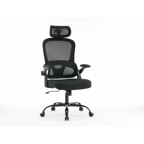 Ergonomic Mesh Office Chair, High Back Desk Chair with 3D Armrests, Up&Down Lumbar Support, Swivel Computer Task Chair with Adjustable 2D Headrest, Tilt Function Black Ergonomic Mesh Office Chair, High Back Desk Chair with 3D Armrests, Up&Down Lumbar Support, Swivel Computer Task Chair with Adjustable 2D Headrest, Tilt Function Black
