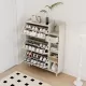 Natural Bohemia Style Shoe Cabinet, Shoe Rack Cabinet with 3 Rattan Flip Drawers,3 Square Shelves and 1 Storage Drawer, Shoe Organizer with Mulit Storage Space and Hooks for Hallway, Entryway, White Natural Bohemia Style Shoe Cabinet, Shoe Rack Cabinet with 3 Rattan Flip Drawers,3 Square Shelves and 1 Storage Drawer, Shoe Organizer with Mulit Storage Space and Hooks for Hallway, Entryway, White