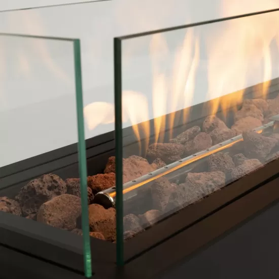 28 inch Tabletop Fire Pit, Propane Gas Fire Pit with Quick Connect Joint, Glass Wind Guard and Lava Rock, Outdoor Portable Tabletop Fire Pit 28 inch Tabletop Fire Pit, Propane Gas Fire Pit with Quick Connect Joint, Glass Wind Guard and Lava Rock, Outdoor Portable Tabletop Fire Pit