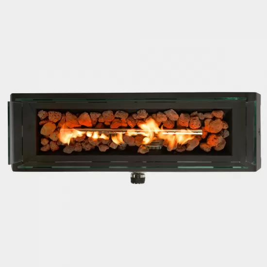 28 inch Tabletop Fire Pit, Propane Gas Fire Pit with Quick Connect Joint, Glass Wind Guard and Lava Rock, Outdoor Portable Tabletop Fire Pit 28 inch Tabletop Fire Pit, Propane Gas Fire Pit with Quick Connect Joint, Glass Wind Guard and Lava Rock, Outdoor Portable Tabletop Fire Pit