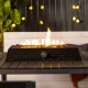 28 inch Tabletop Fire Pit, Propane Gas Fire Pit with Quick Connect Joint, Glass Wind Guard and Lava Rock, Outdoor Portable Tabletop Fire Pit 28 inch Tabletop Fire Pit, Propane Gas Fire Pit with Quick Connect Joint, Glass Wind Guard and Lava Rock, Outdoor Portable Tabletop Fire Pit