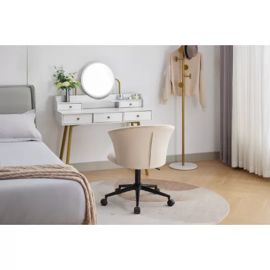 Home Office Chair, Velvet Fabric Swivel Flower Shape Computer Desk Chair for Home Office or Bedroom Home Office Chair, Velvet Fabric Swivel Flower Shape Computer Desk Chair for Home Office or Bedroom