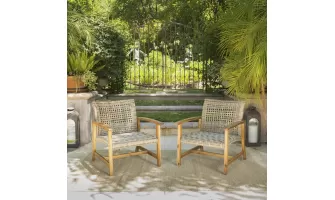 ```html
Stylish and Affordable: Hampton Wood + Wicker Club Chair Set of 2 for $286.62
```