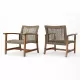 HAMPTON WOOD + WICKER CLUB CHAIR ( set of 2) HAMPTON WOOD + WICKER CLUB CHAIR ( set of 2)