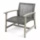 HAMPTON WOOD + WICKER CLUB CHAIR HAMPTON WOOD + WICKER CLUB CHAIR