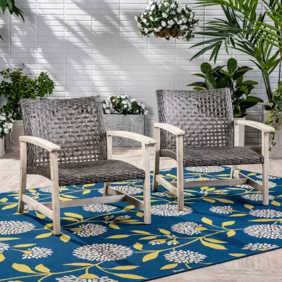 HAMPTON WOOD + WICKER CLUB CHAIR HAMPTON WOOD + WICKER CLUB CHAIR