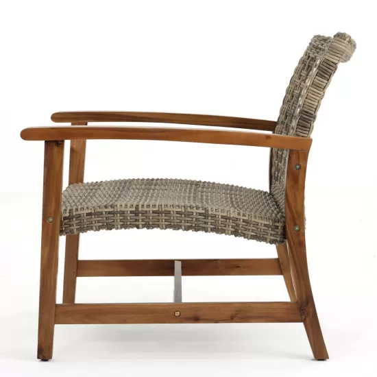 HAMPTON WOOD + WICKER CLUB CHAIR ( set of 2) HAMPTON WOOD + WICKER CLUB CHAIR ( set of 2)