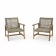 HAMPTON WOOD + WICKER CLUB CHAIR ( set of 2) HAMPTON WOOD + WICKER CLUB CHAIR ( set of 2)