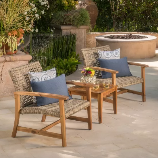 HAMPTON WOOD + WICKER CLUB CHAIR ( set of 2) HAMPTON WOOD + WICKER CLUB CHAIR ( set of 2)