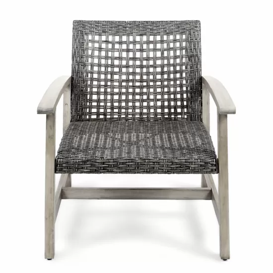 HAMPTON WOOD + WICKER CLUB CHAIR HAMPTON WOOD + WICKER CLUB CHAIR