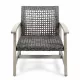 HAMPTON WOOD + WICKER CLUB CHAIR HAMPTON WOOD + WICKER CLUB CHAIR
