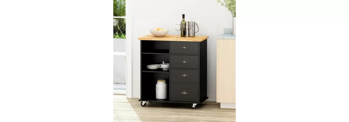 Provence Kitchen Cart with 2 Drawers and 1 Door: Stylish and Functional Storage Solution for $175.82 Provence Kitchen Cart with 2 Drawers and 1 Door: Stylish and Functional Storage Solution for $175.82