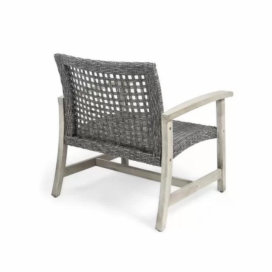 HAMPTON WOOD + WICKER CLUB CHAIR HAMPTON WOOD + WICKER CLUB CHAIR