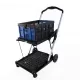 Folding service cart with wheels double-decker, shopping, library, office warehouse moving carts Folding service cart with wheels double-decker, shopping, library, office warehouse moving carts