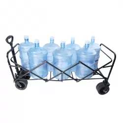 Big large capacity Folding cart Extra Long Extender Wagon Cart Folding Wagon Garden Shopping Beach Cart (black + blue) Big large capacity Folding cart Extra Long Extender Wagon Cart Folding Wagon Garden Shopping Beach Cart (black + blue)