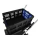 Folding service cart with wheels double-decker, shopping, library, office warehouse moving carts Folding service cart with wheels double-decker, shopping, library, office warehouse moving carts
