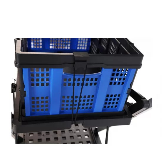 Folding service cart with wheels double-decker, shopping, library, office warehouse moving carts Folding service cart with wheels double-decker, shopping, library, office warehouse moving carts
