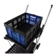 Folding service cart with wheels double-decker, shopping, library, office warehouse moving carts Folding service cart with wheels double-decker, shopping, library, office warehouse moving carts