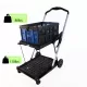 Folding service cart with wheels double-decker, shopping, library, office warehouse moving carts Folding service cart with wheels double-decker, shopping, library, office warehouse moving carts