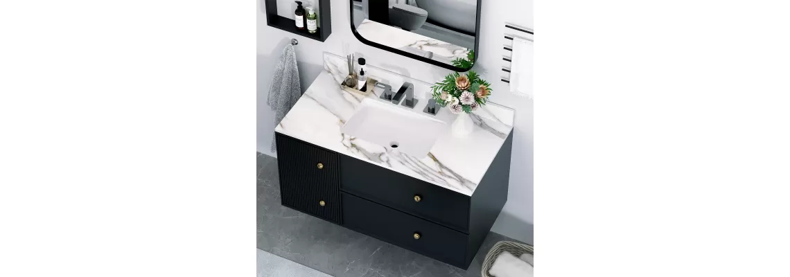   

Upgrade Your Bathroom with a 43-Inch Carrara White Marble Vanity Top Featuring an Undermount Sink and