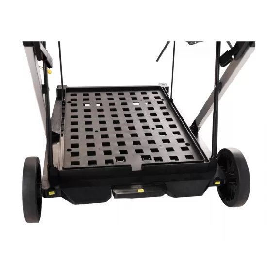 Folding service cart with wheels double-decker, shopping, library, office warehouse moving carts Folding service cart with wheels double-decker, shopping, library, office warehouse moving carts