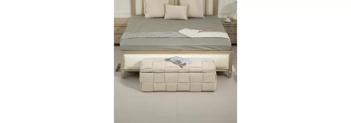   

Enhance Your Living Space with the COOLMORE Storage Ottoman – Stylish and Functional Footstool for Bedroom & Entryway