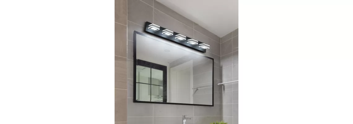 Modern Black LED Vanity Lights: Stylish 5-Light Bathroom Mirror Lighting for $75.59 Modern Black LED Vanity Lights: Stylish 5-Light Bathroom Mirror Lighting for $75.59