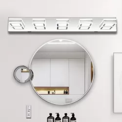 LED Modern Chrome Makeup Light, 5-Lights Acrylic Chrome Makeup Mirror Light LED Modern Chrome Makeup Light, 5-Lights Acrylic Chrome Makeup Mirror Light