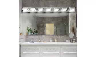 The Ultimate Guide to LED Modern Chrome Makeup Light: 7-Lights Acrylic Chrome Mirror for Flawless Beauty