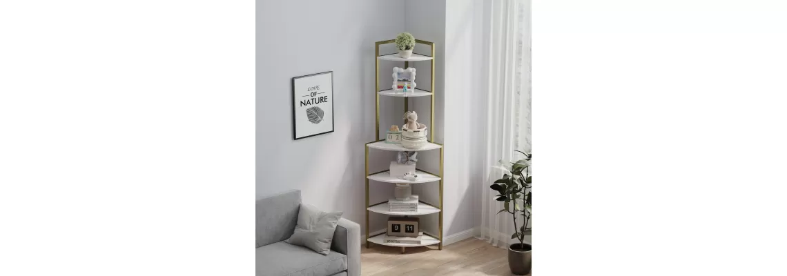 6-Tier Corner Open Shelf: A Stylish and Space-Saving Solution for Your Home 6-Tier Corner Open Shelf: A Stylish and Space-Saving Solution for Your Home