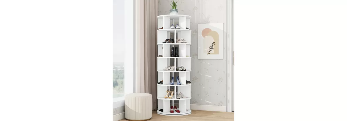 

Stylish and Functional: The 7-Tier Rotating Shoe Rack Tower for Organized Living Spaces