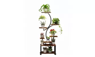 8-Tier Indoor Plant Stand with Grow Lights: Perfect for Home and Patio