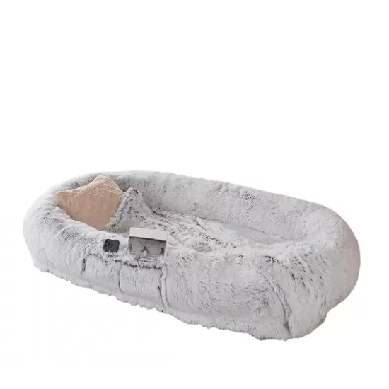 Human Dog Bed, 71''x40''x12'' Size Fits You and Pets, Washable Faux Fur Dog Bed for People Doze Off, Napping Orthopedic Dog Bed - Grey Human Dog Bed, 71''x40''x12'' Size Fits You and Pets, Washable Faux Fur Dog Bed for People Doze Off, Napping Orthopedic Dog Bed - Grey